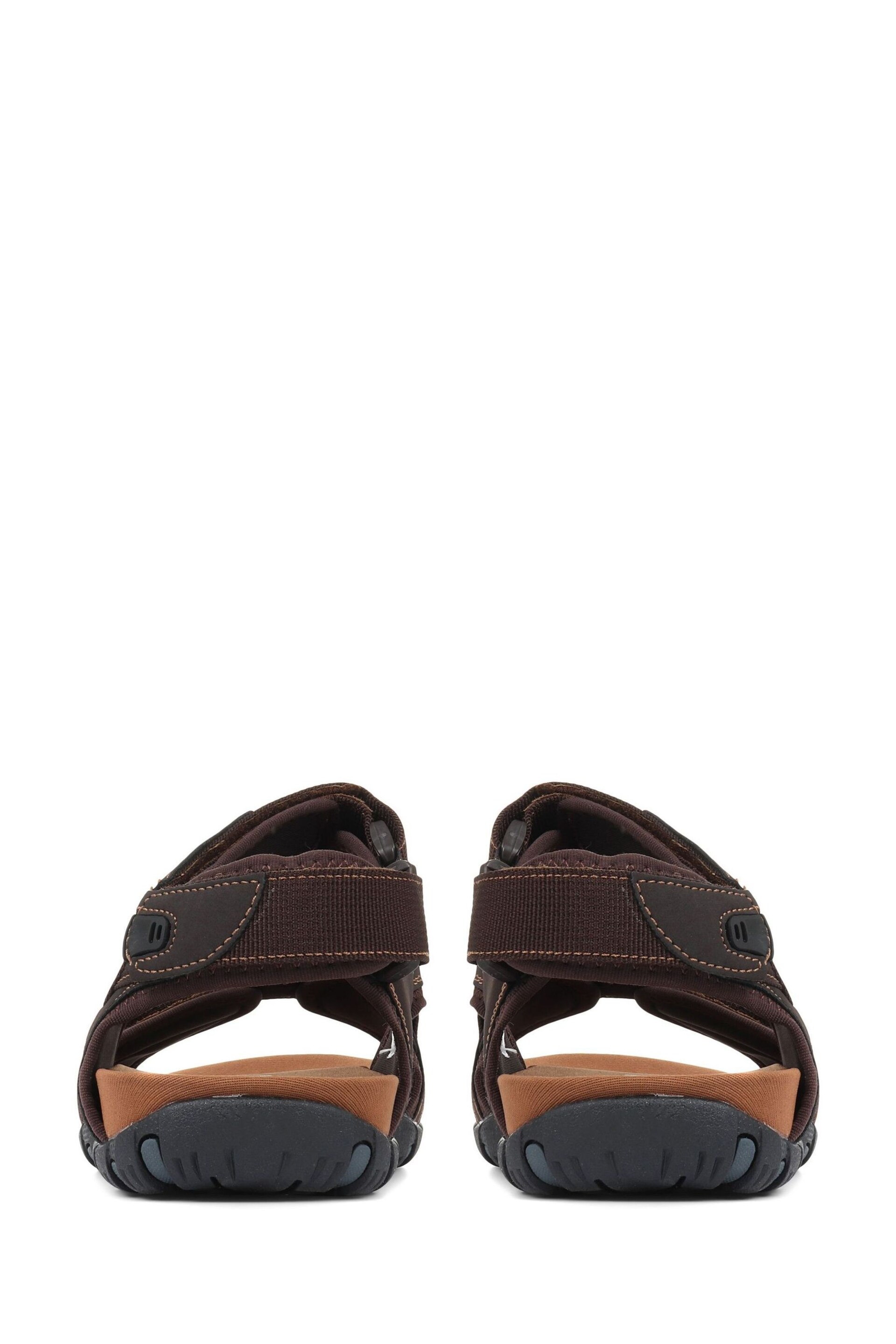Pavers Fully Adjustable Walking Brown Sandals - Image 4 of 5