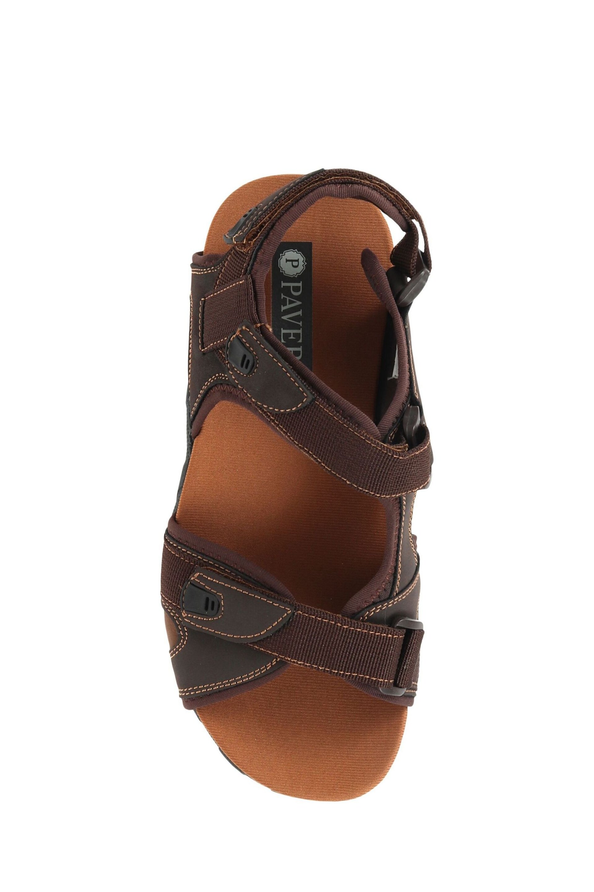 Pavers Fully Adjustable Walking Brown Sandals - Image 5 of 5