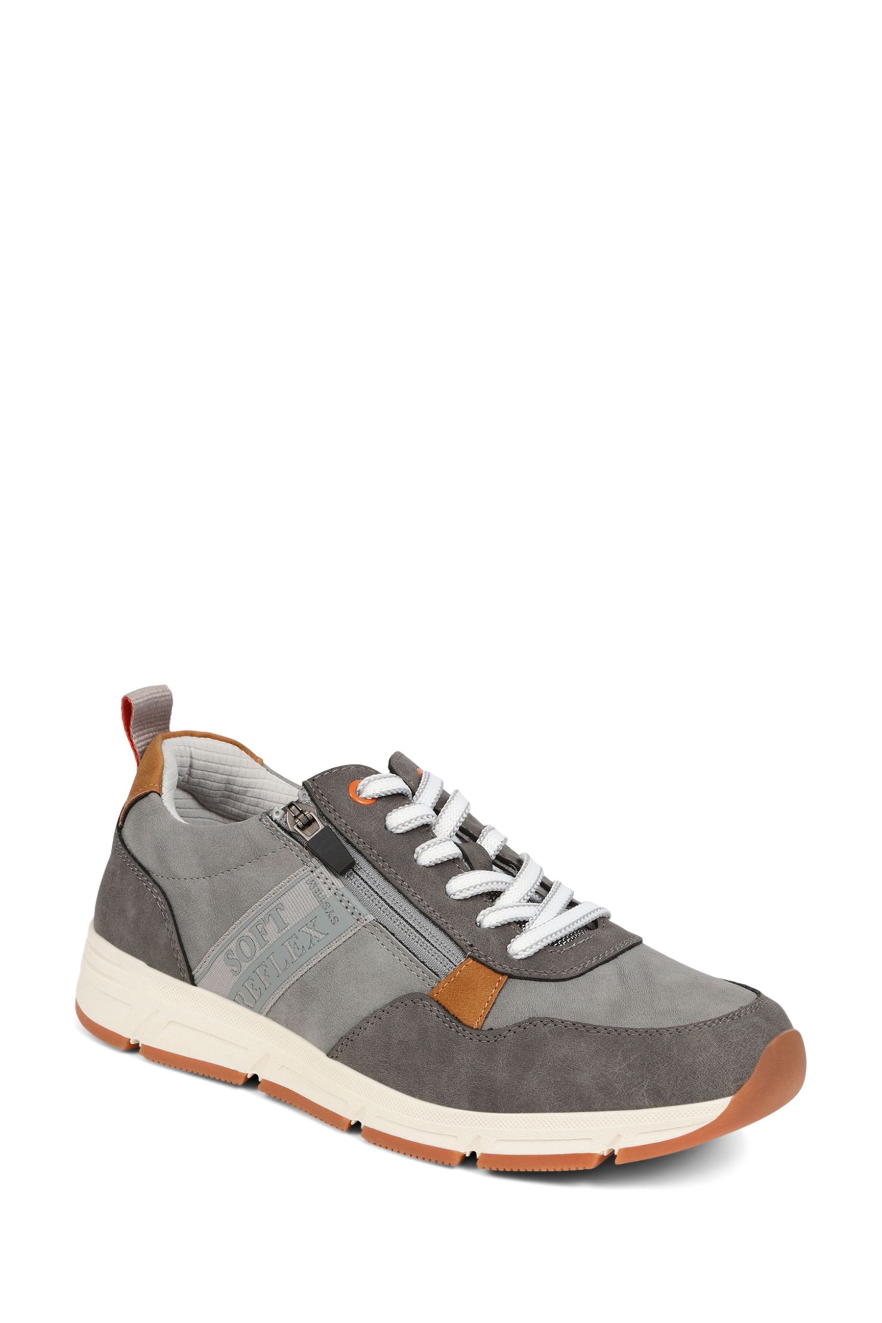 Buy Pavers Grey Pavers Lace Up Trainers from Next Luxembourg