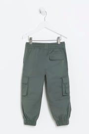 River Island Green Boys Tech Cargo Trousers - Image 2 of 4