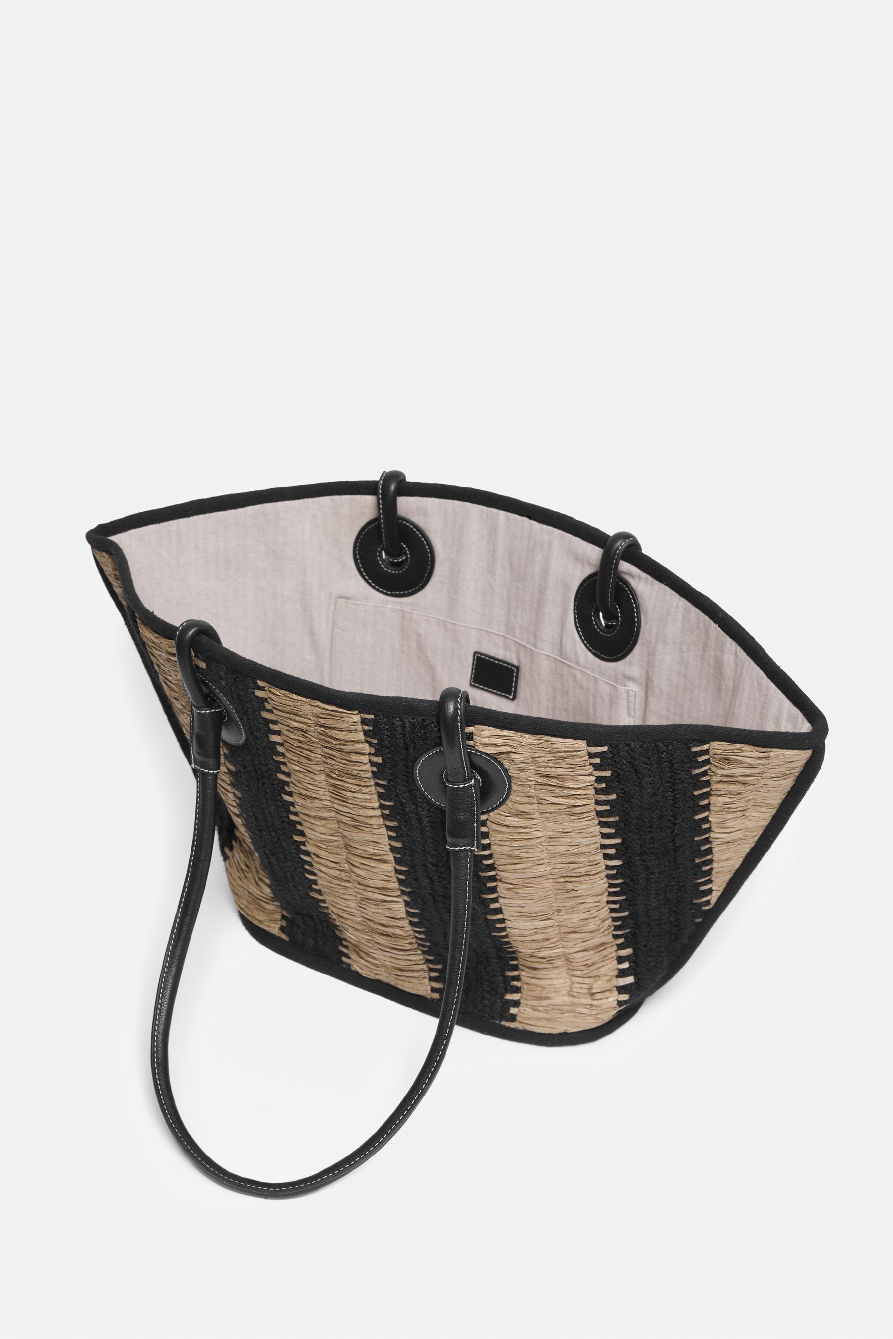 Jigsaw raffia bag outlet