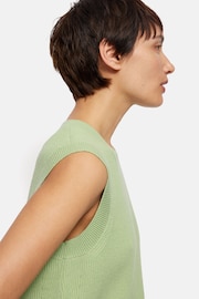 Jigsaw Green Cotton Blend Crew Tank Top - Image 4 of 7