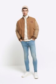 River Island Blue Spray On Skinny Fit Jeans - Image 3 of 4