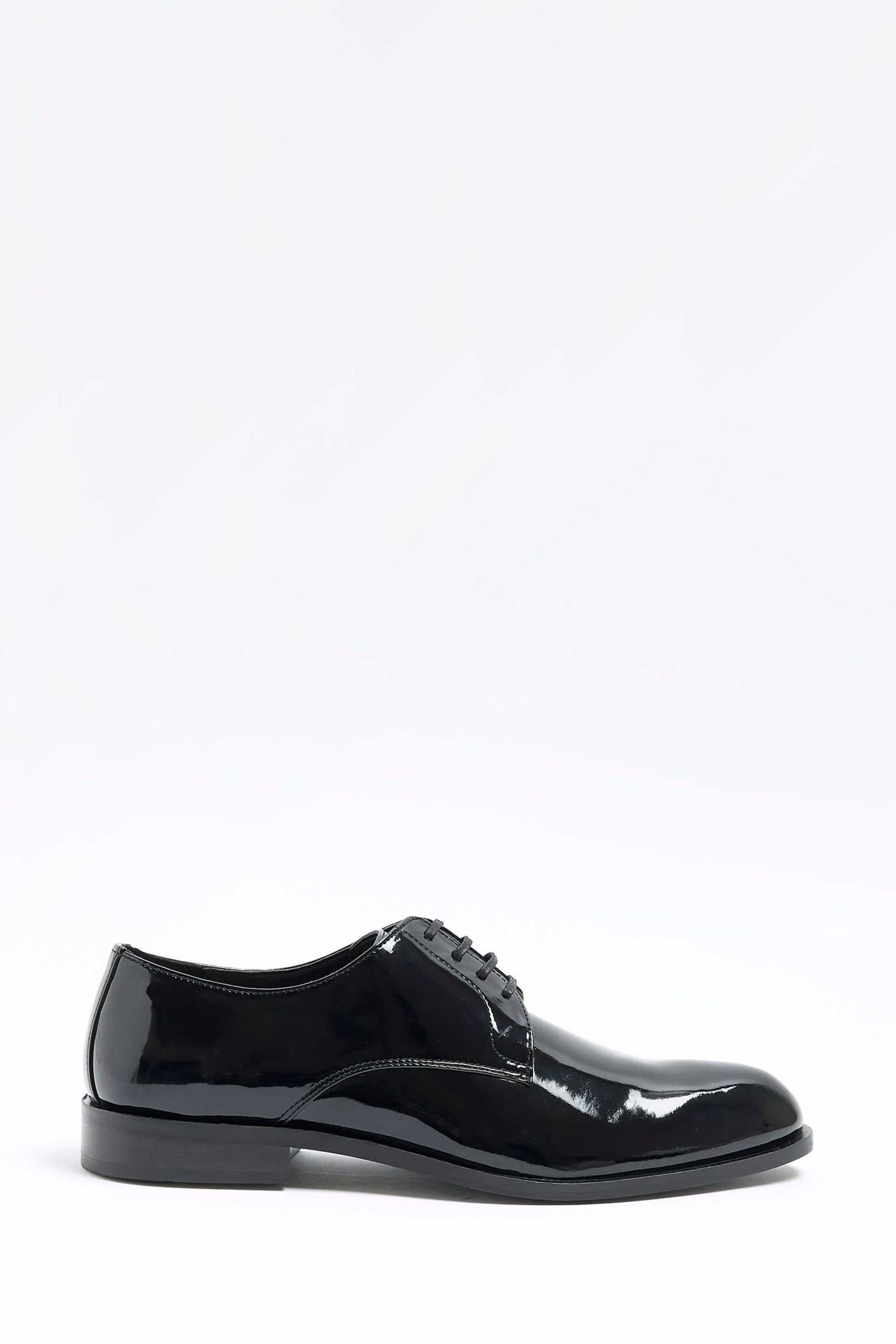 River Island Black Patent Derby Shoes - Image 1 of 4