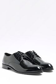 River Island Black Patent Derby Shoes - Image 2 of 4
