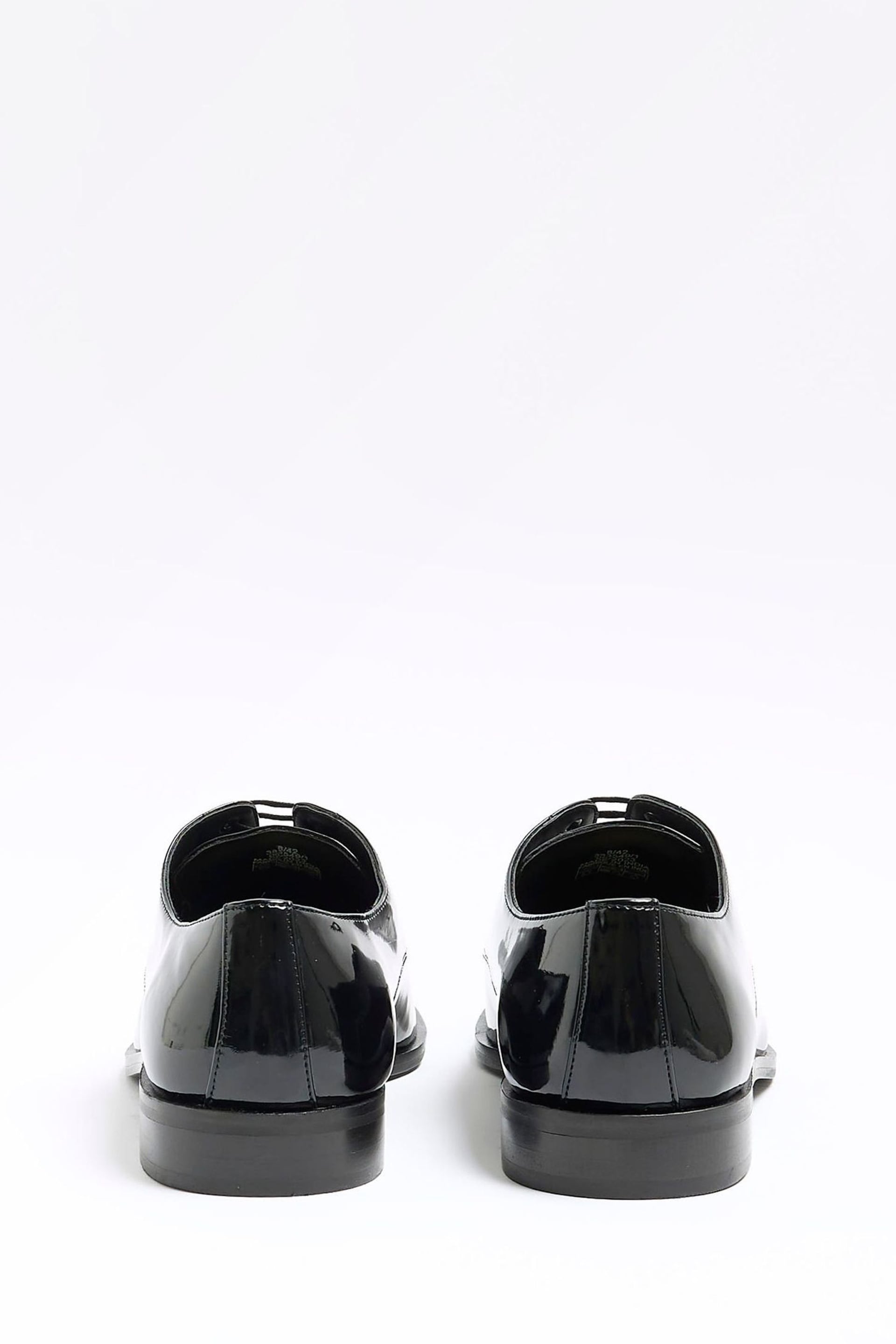 River Island Black Patent Derby Shoes - Image 3 of 4