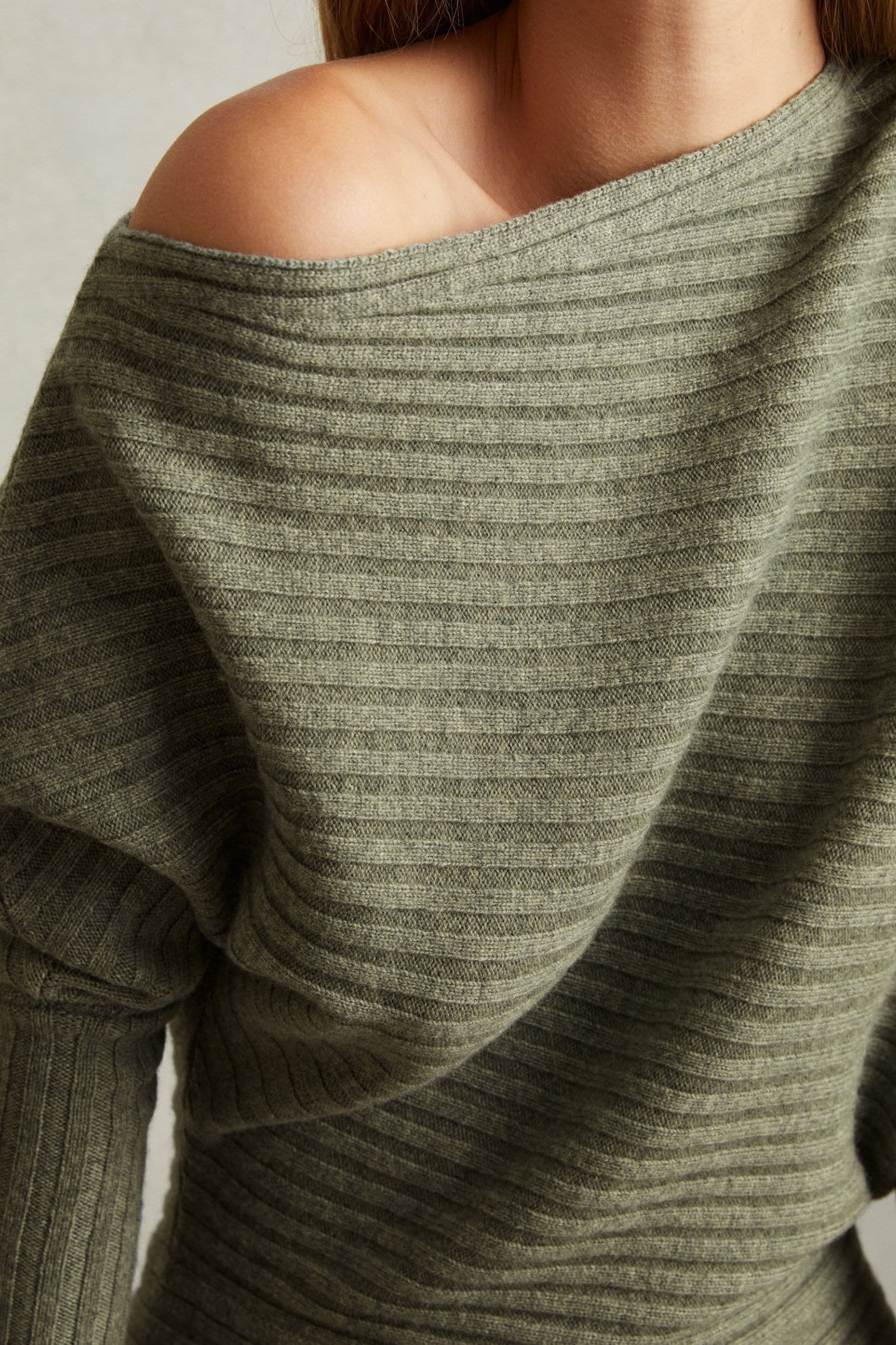 Kopen Salie Reiss Nelly Wool Cashmere Off The Shoulder Draped Jumper from Next Netherlands