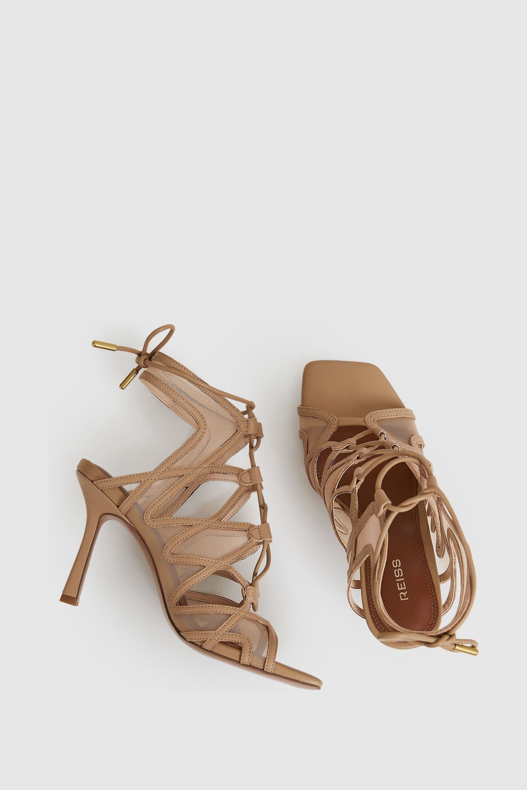 Leather strappy heels outlet