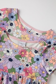 Polarn O. Pyret Pink Organic Floral Print Dress - Image 4 of 4