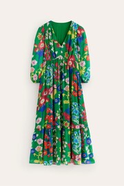 Boden Green V-Neck Puff Maxi Dress - Image 6 of 6