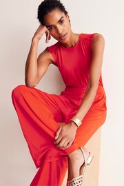 Boden Red Thea Jersey Jumpsuit - Image 4 of 5