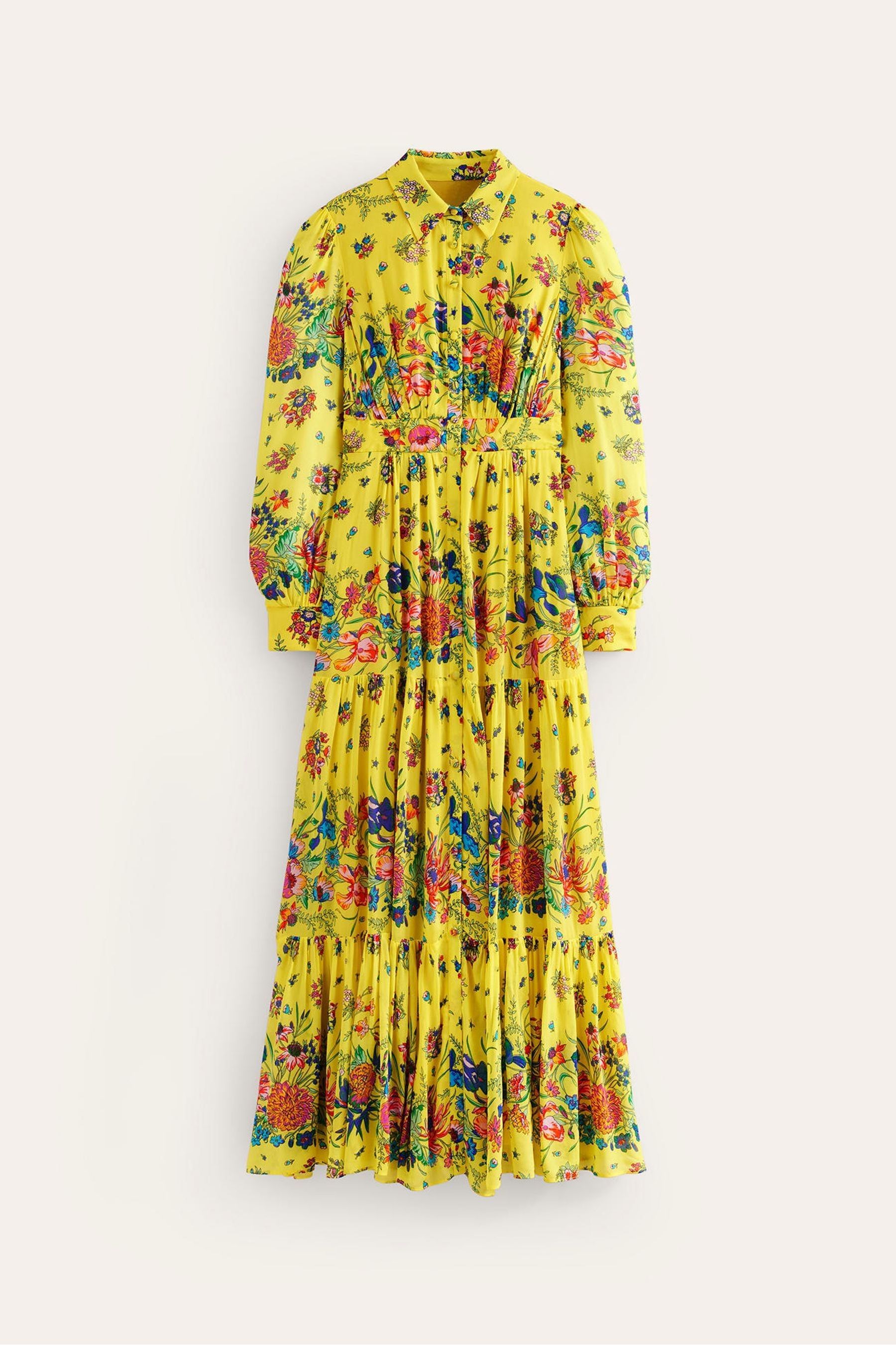 Buy Boden Yellow Occasion Maxi Shirt Dress from Next Luxembourg