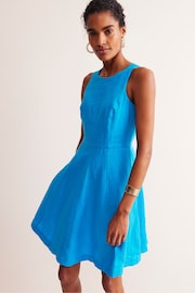 Boden Blue Carla Linen Short Dress - Image 4 of 6