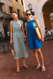 Boden Blue Carla Linen Short Dress - Image 5 of 6
