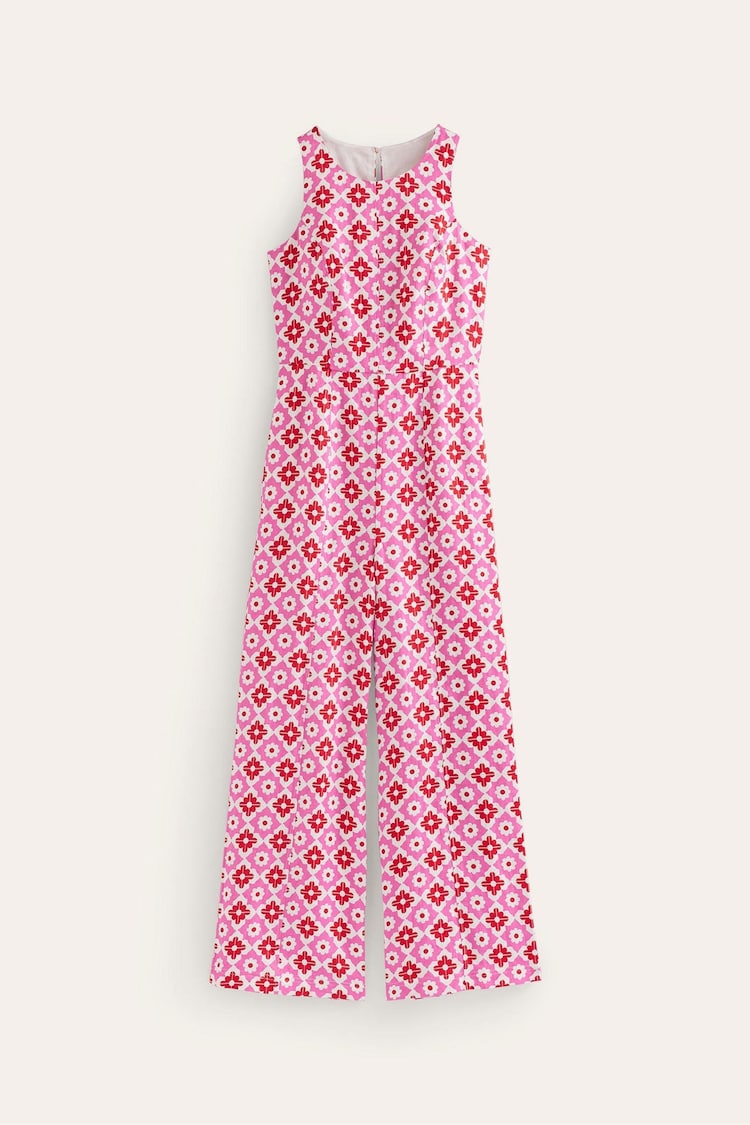 Boden Pink Carla 100% Linen Jumpsuit - Image 6 of 6