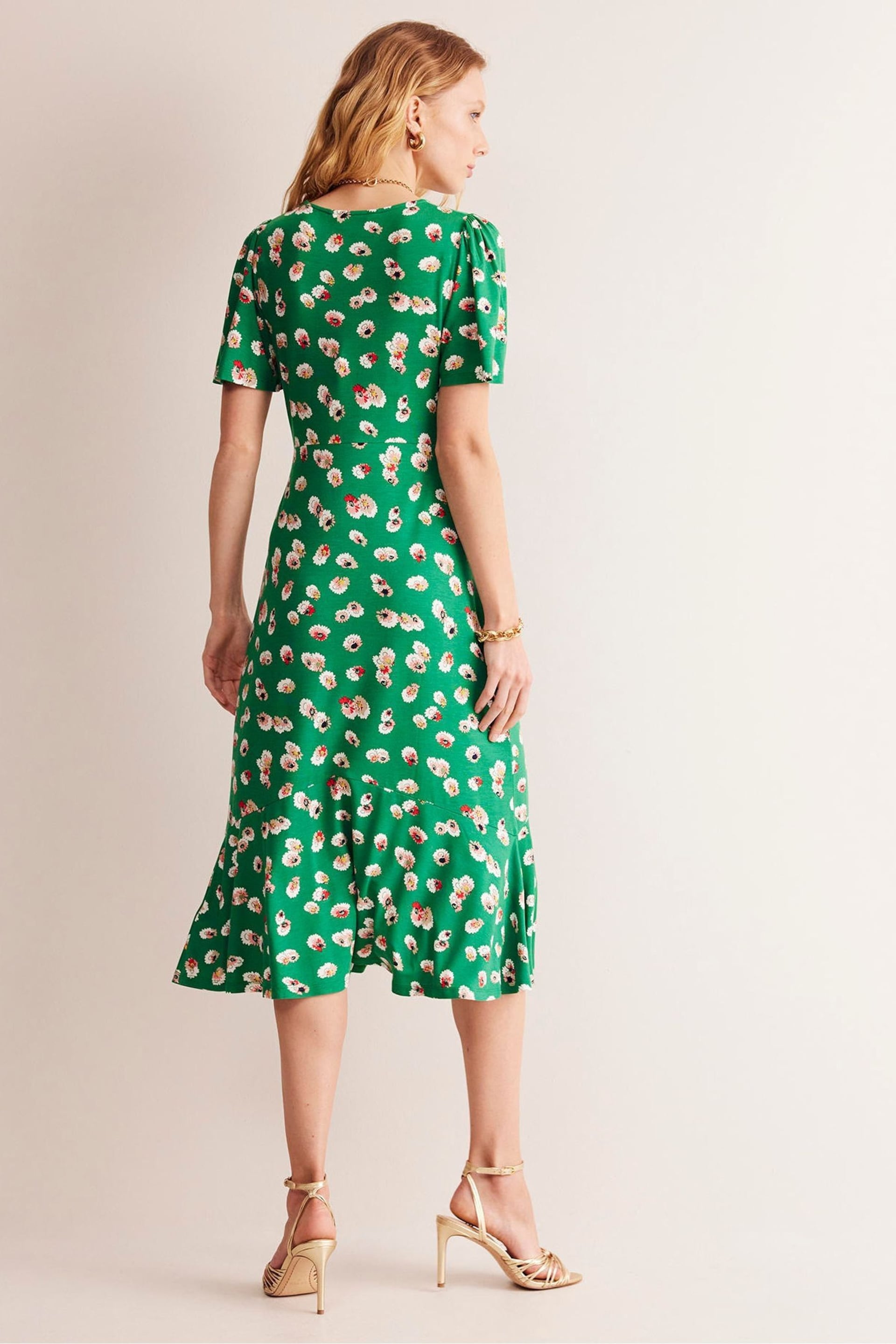 Boden Green Felicity Jersey Midi Tea Dress - Image 3 of 5