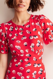 Boden Red Felicity Jersey Midi Tea Dress - Image 2 of 5
