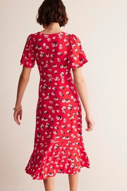 Boden Red Felicity Jersey Midi Tea Dress - Image 3 of 5