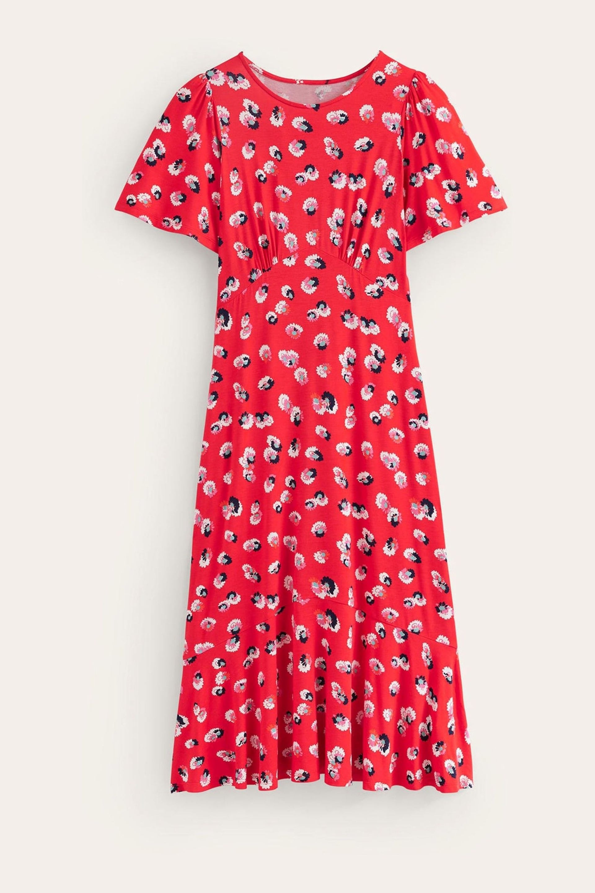 Boden Red Felicity Jersey Midi Tea Dress - Image 5 of 5