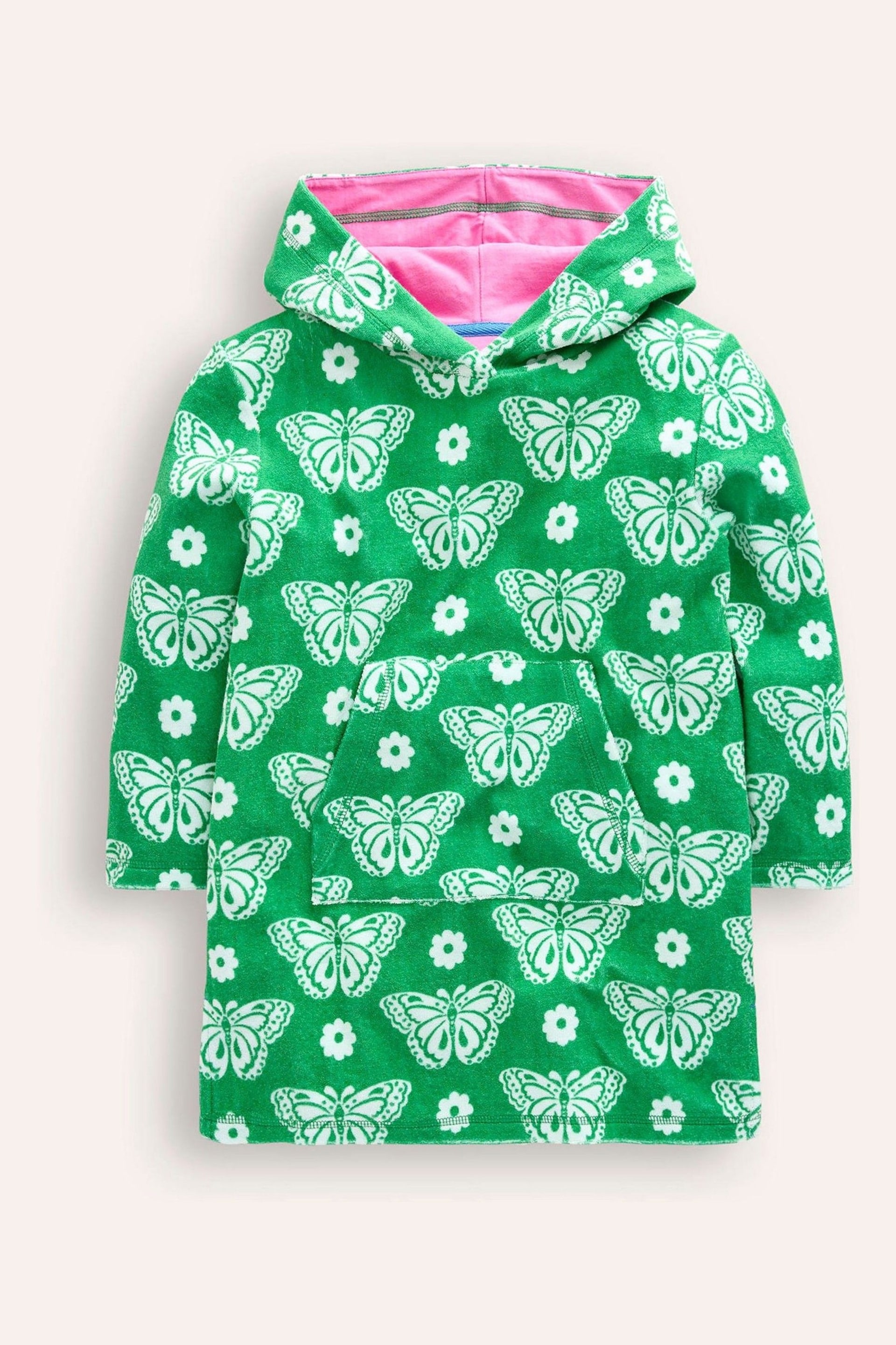 Boden Green Butterfly Towelling Throw-On Dress - Image 2 of 4
