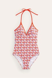 Boden Red Como String Tropical Swimsuit - Image 5 of 6