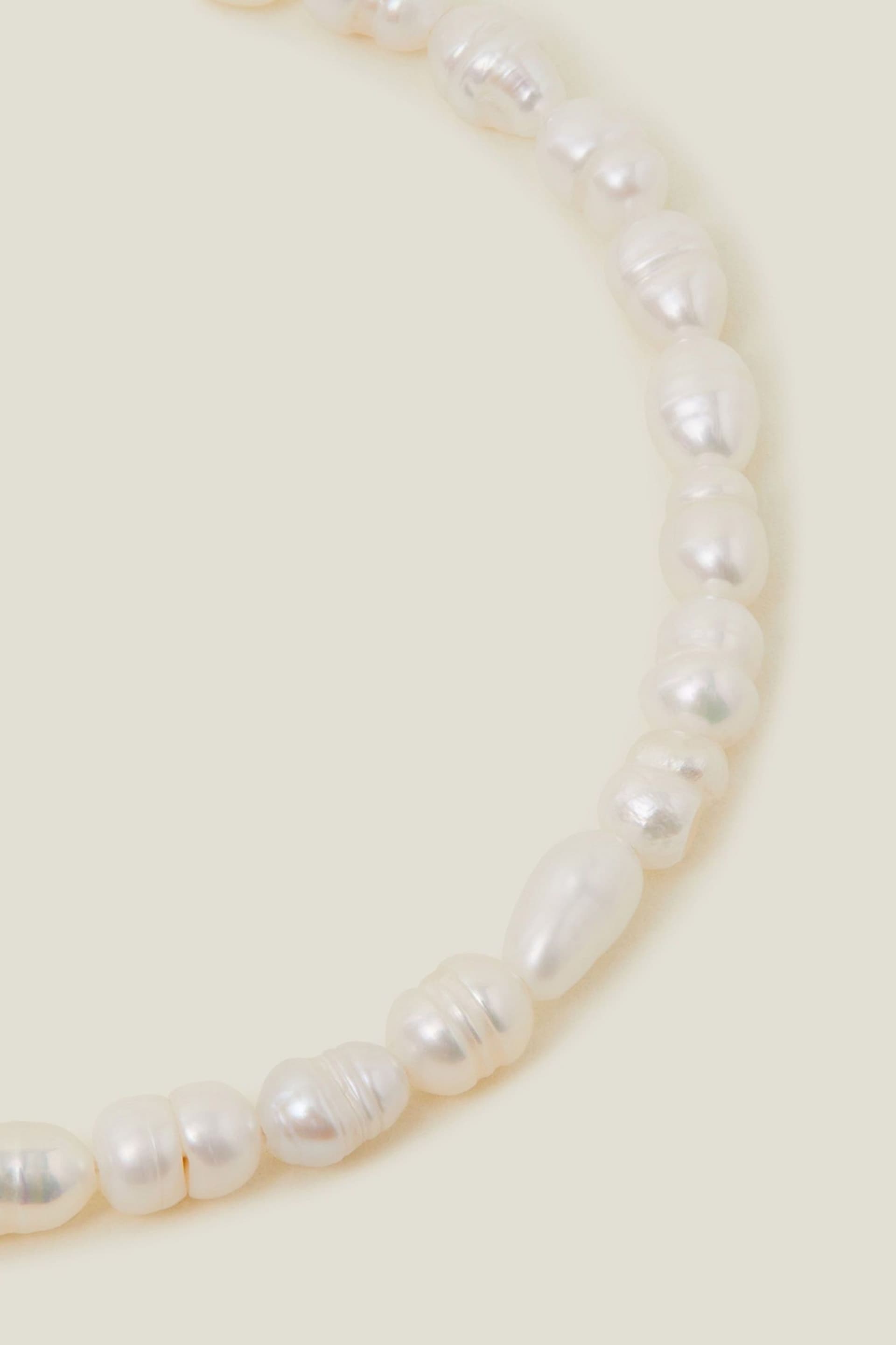 Accessorize 14ct Gold Plated Seed Pearl Bracelet - Image 2 of 3
