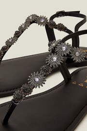 Accessorize Black Rome Embellished Sandals - Image 4 of 4