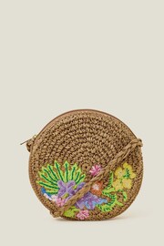 Accessorize Natural Floral Circle Cross-Body Bag - Image 2 of 4