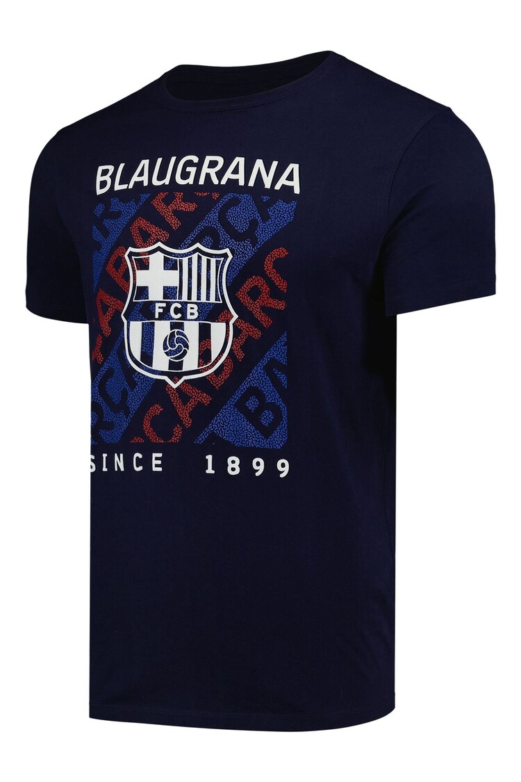 Fanatics Blue 100% Cotton Barcelona Wordmark T-Shirt - Image 3 of 3