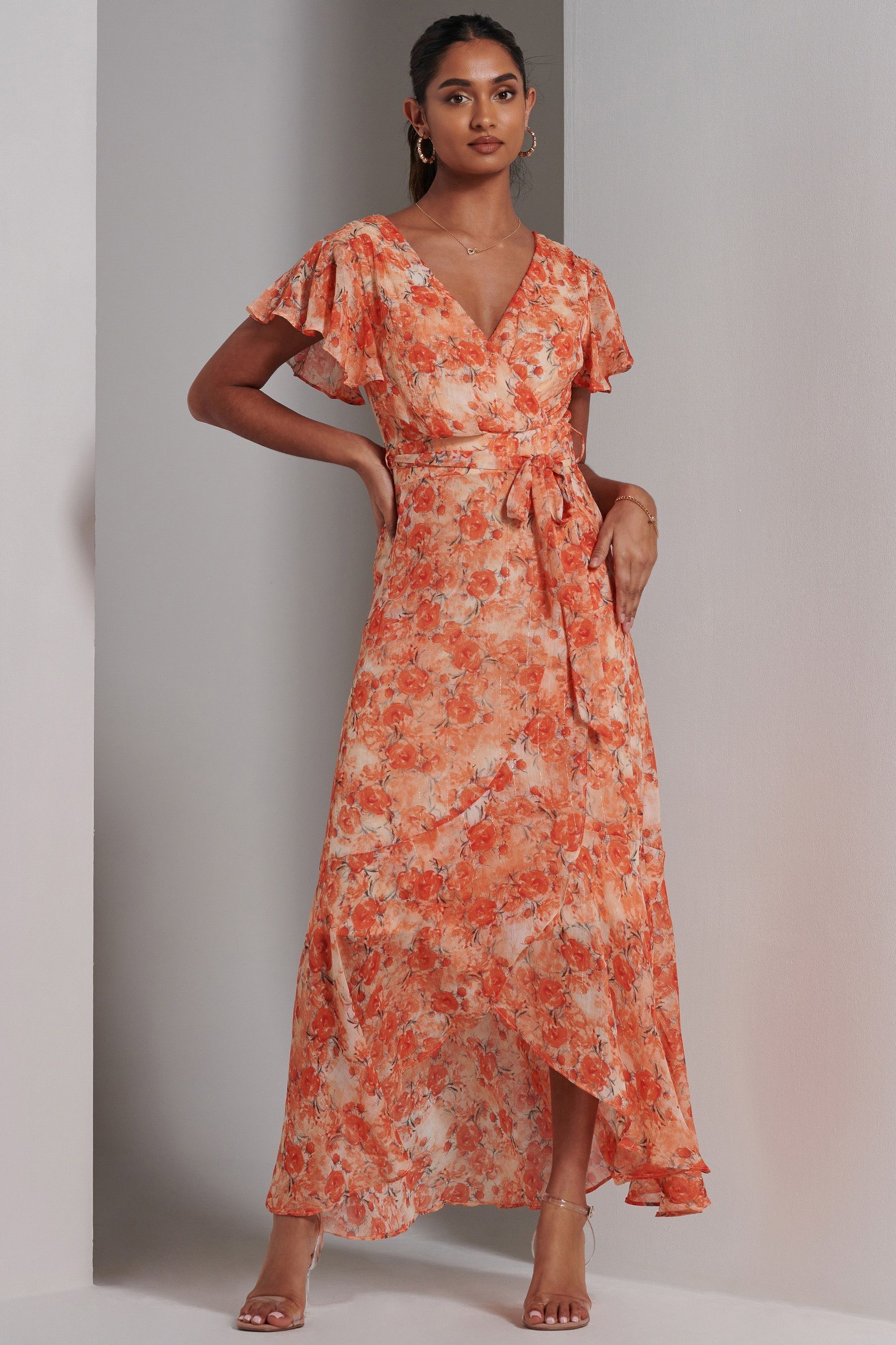 Frill chiffon dress shop