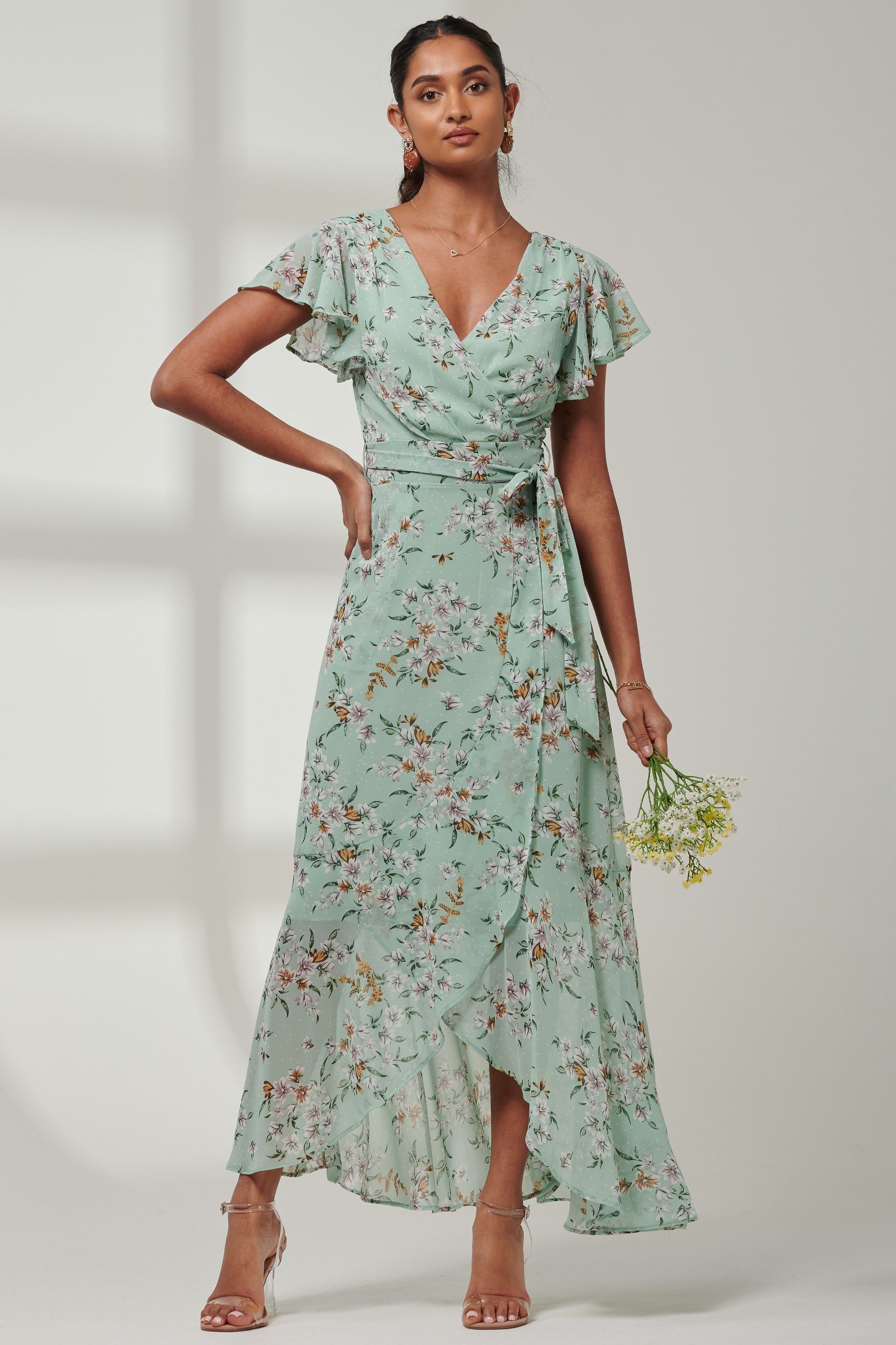 Summer chiffon maxi dress sale