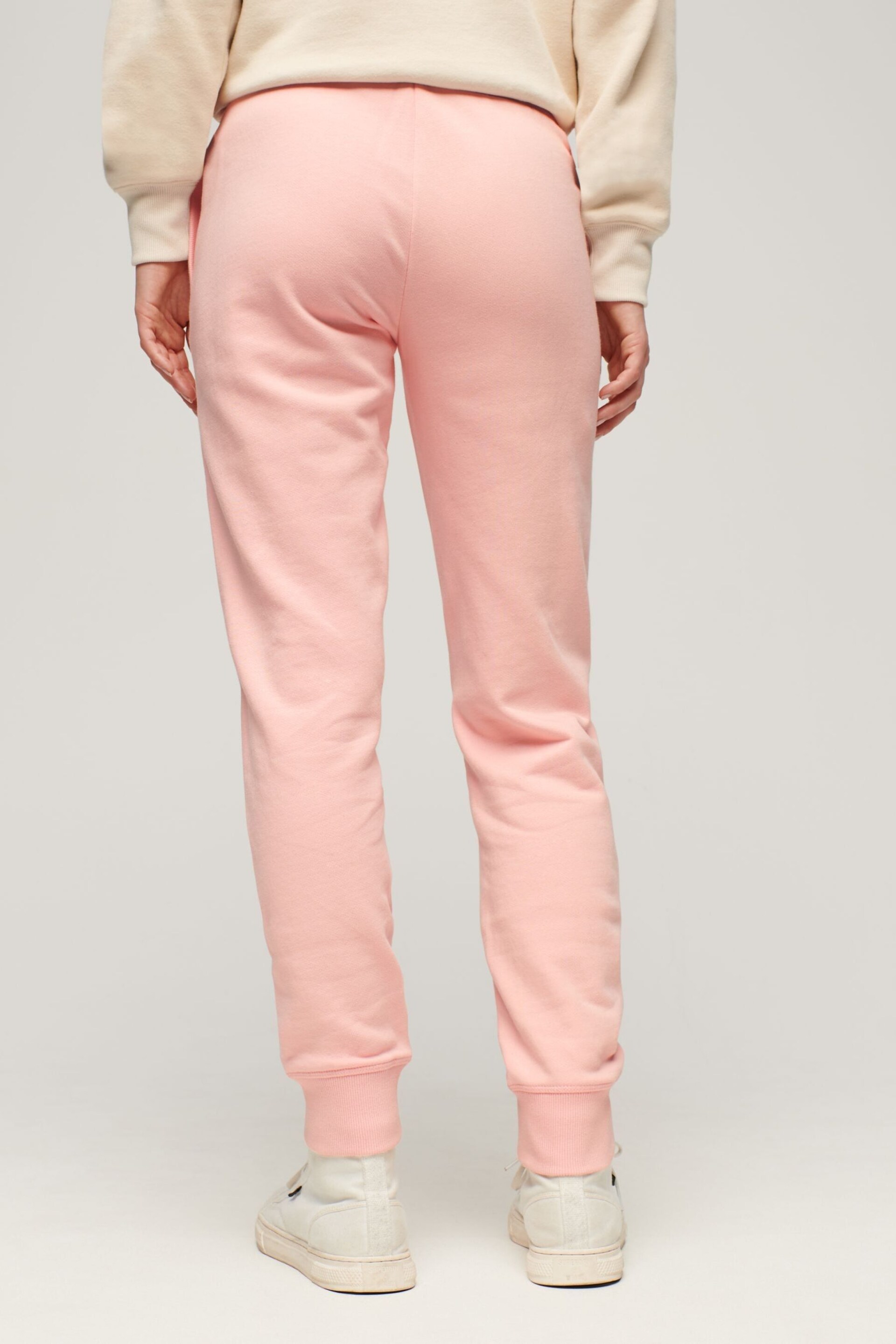 Superdry Pink Essential Logo Joggers - Image 3 of 3