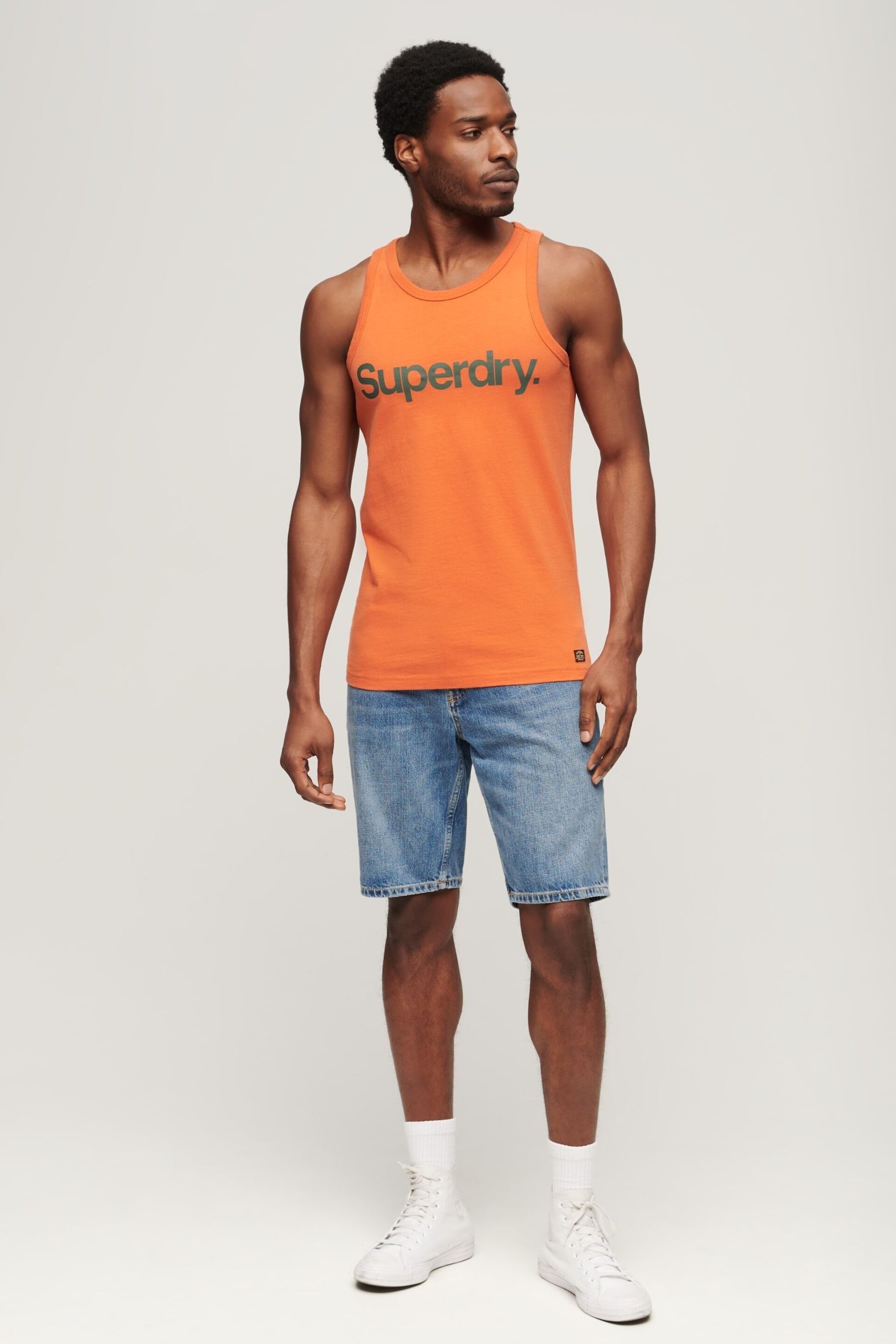 Superdry Blue Vintage Straight Shorts - Image 2 of 3