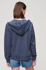 Superdry Mariner Navy Essential Logo Zip Hoodie - Image 2 of 2