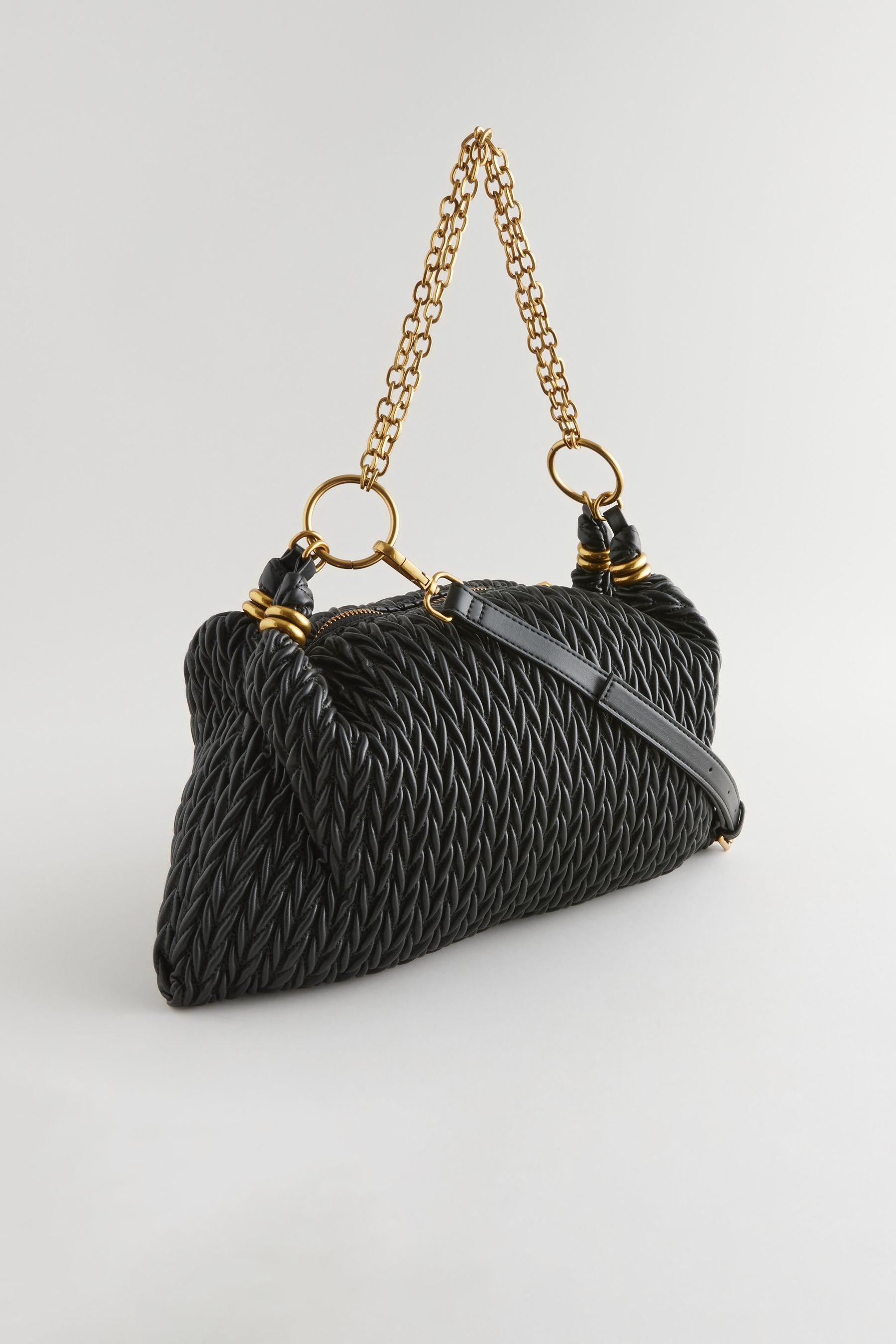 Black chain shoulder bag on sale