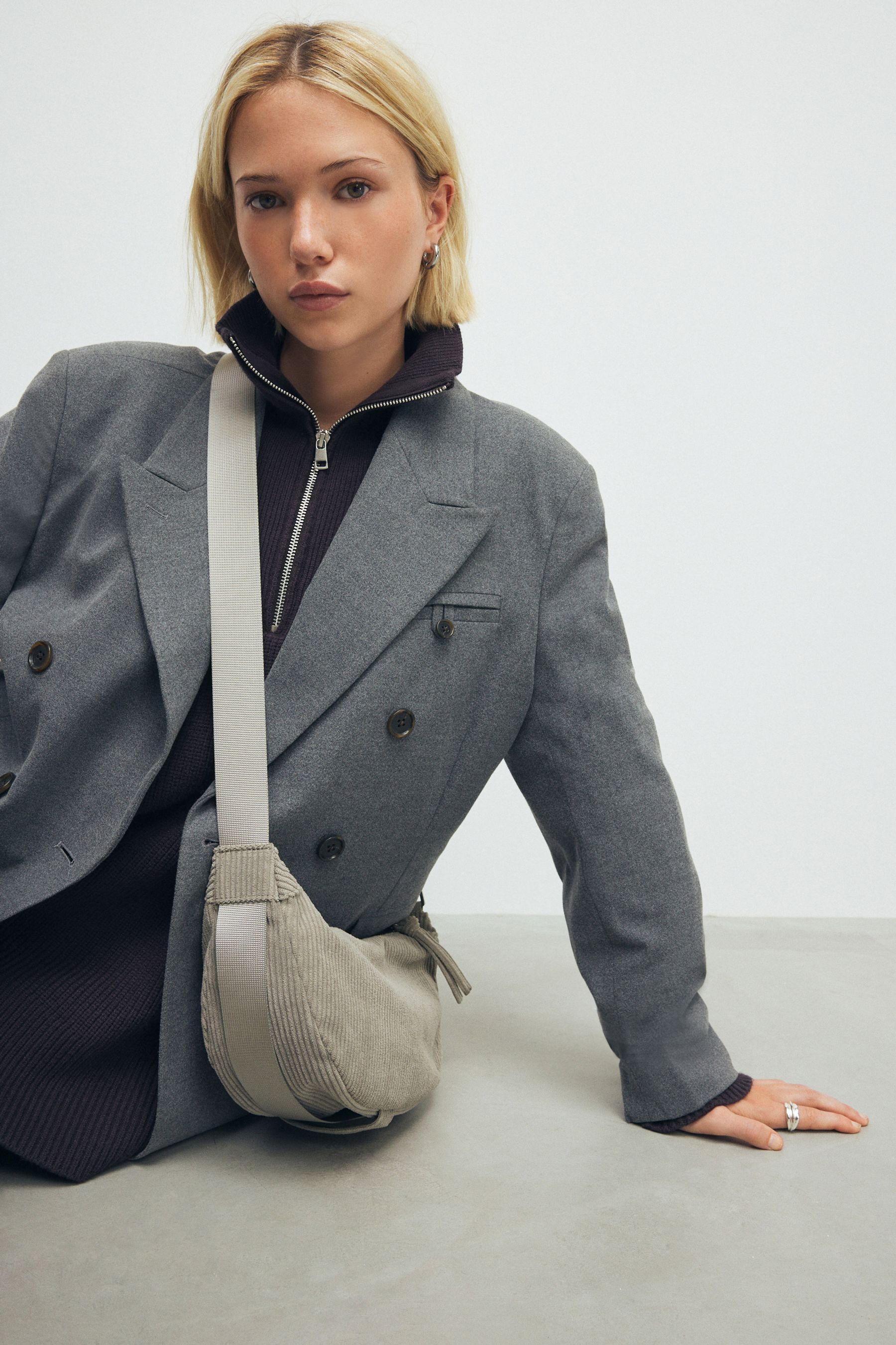 Gray sling bag new arrivals