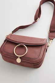 Burgundy Red Ring Saddle Bag - Image 5 of 7