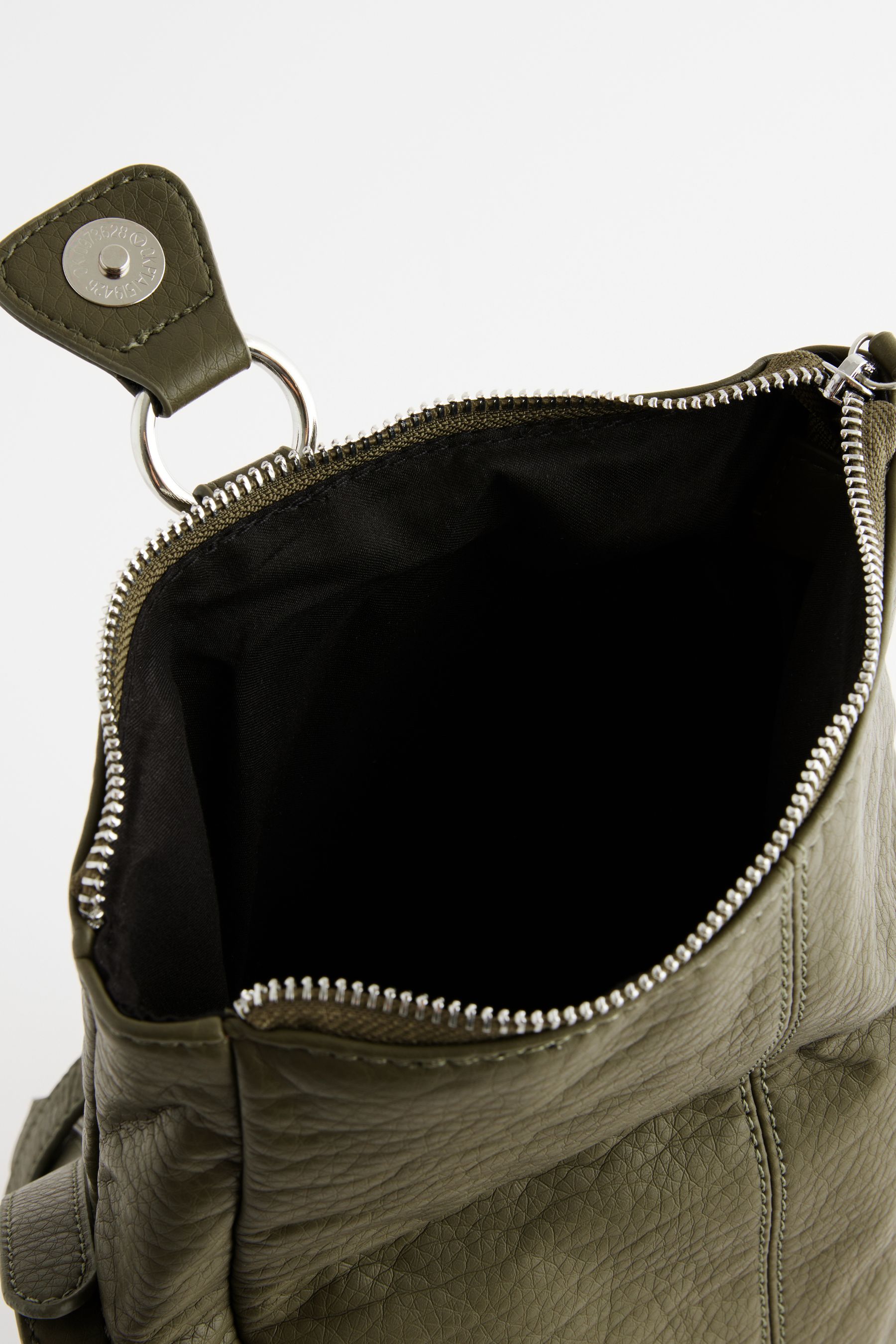 Green leather messenger bag store
