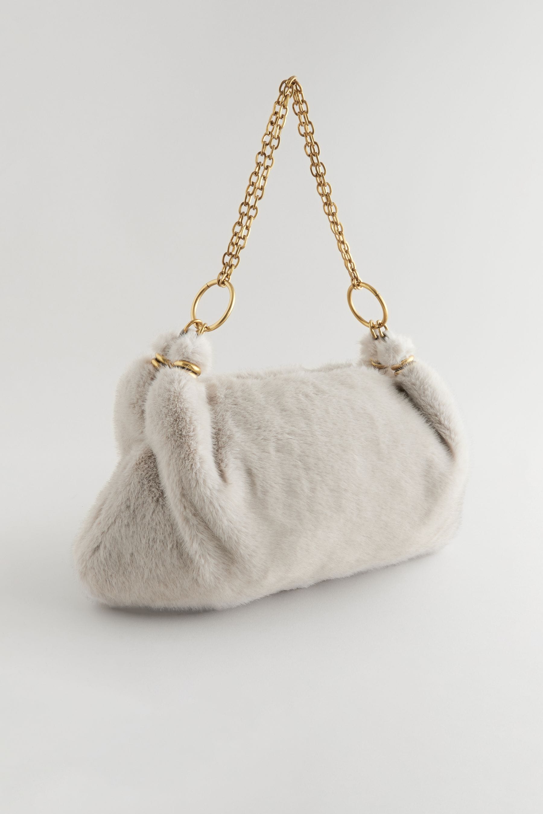 Buy Grey Faux Fur Chain Shoulder Bag from the Next UK online shop