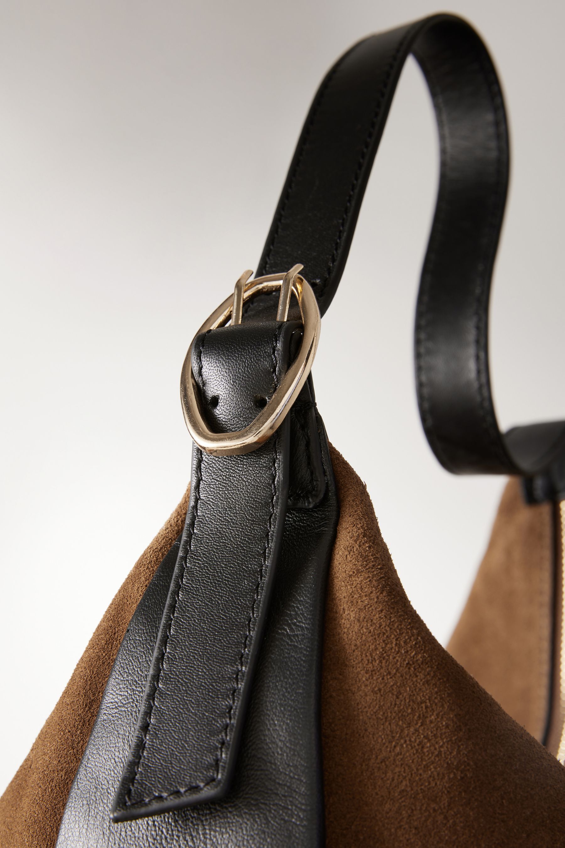 Buy Tan Brown Suede Contrast Shoulder Bag from the Next UK online shop