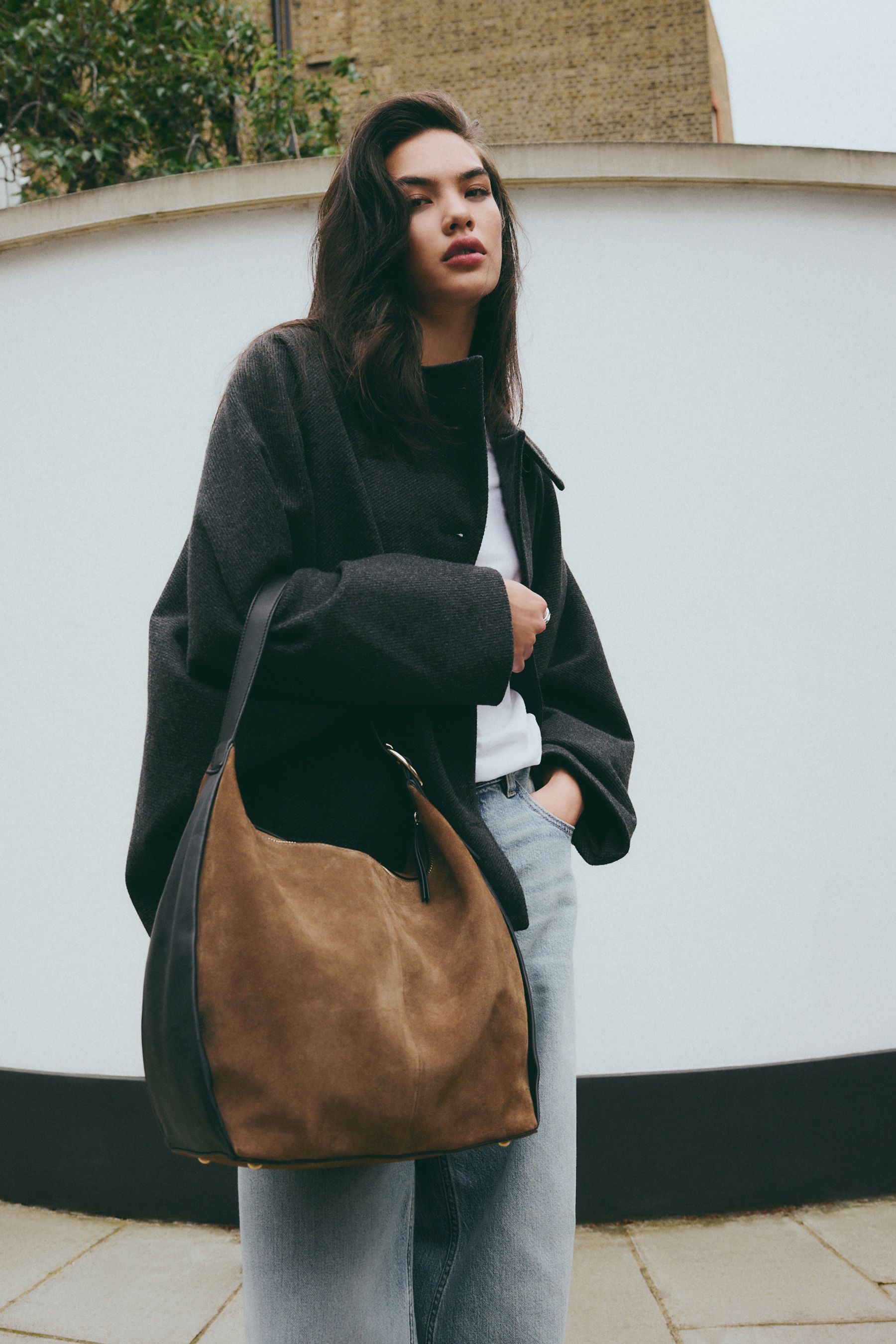 Tan suede handbag uk on sale