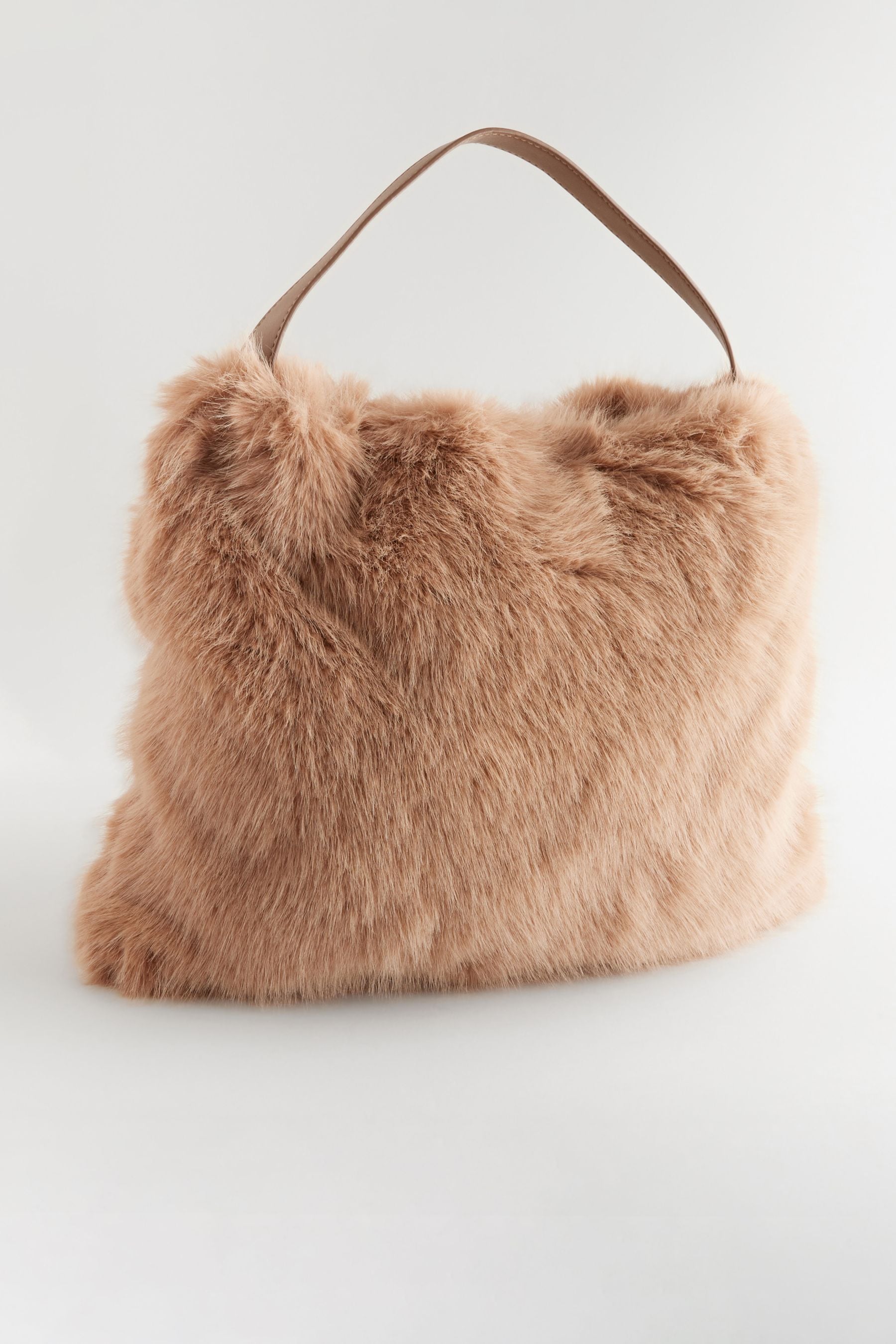 Faux fur shoulder bag clearance