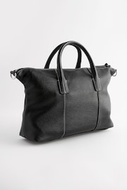 Black Handheld Shopper Bag - Image 4 of 6