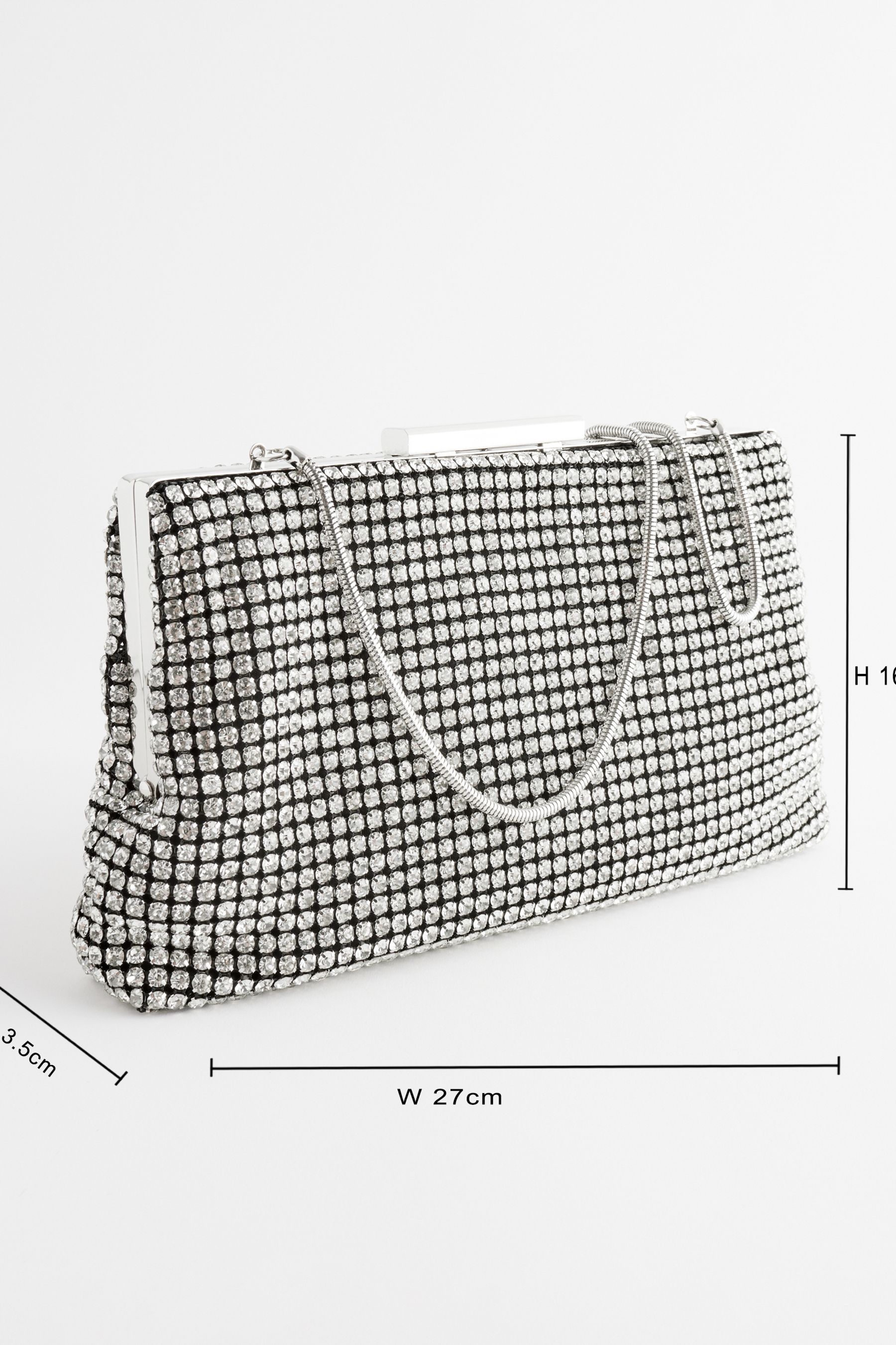 Buy Silver Sparkle Clutch Bag from the Next UK online shop