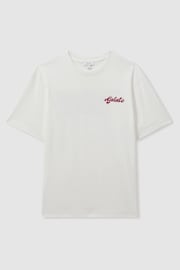 Reiss White/Pink Sicily Reiss | Ché Oversized Cotton Gelato Print T-Shirt - Image 2 of 6