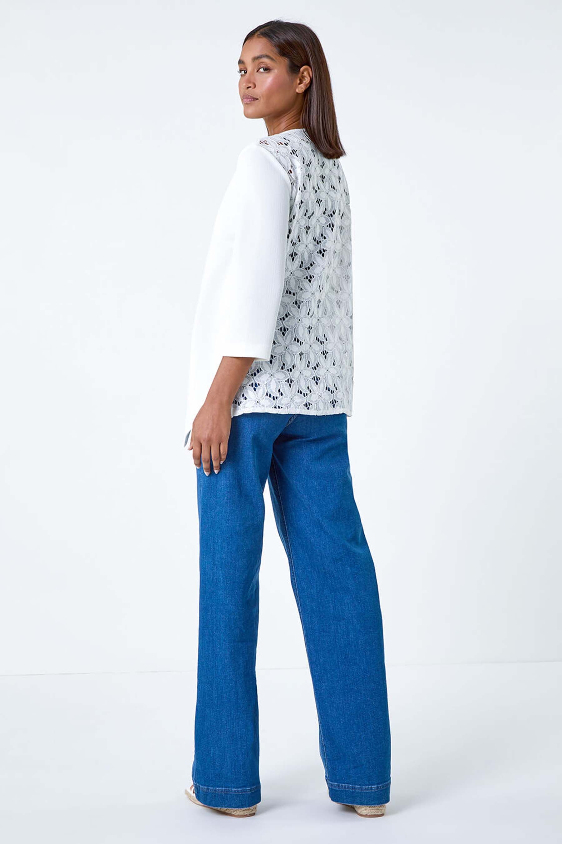 Lace waterfall jacket hot sale