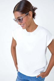 Roman White Plain Stretch Jersey T-Shirt - Image 1 of 5