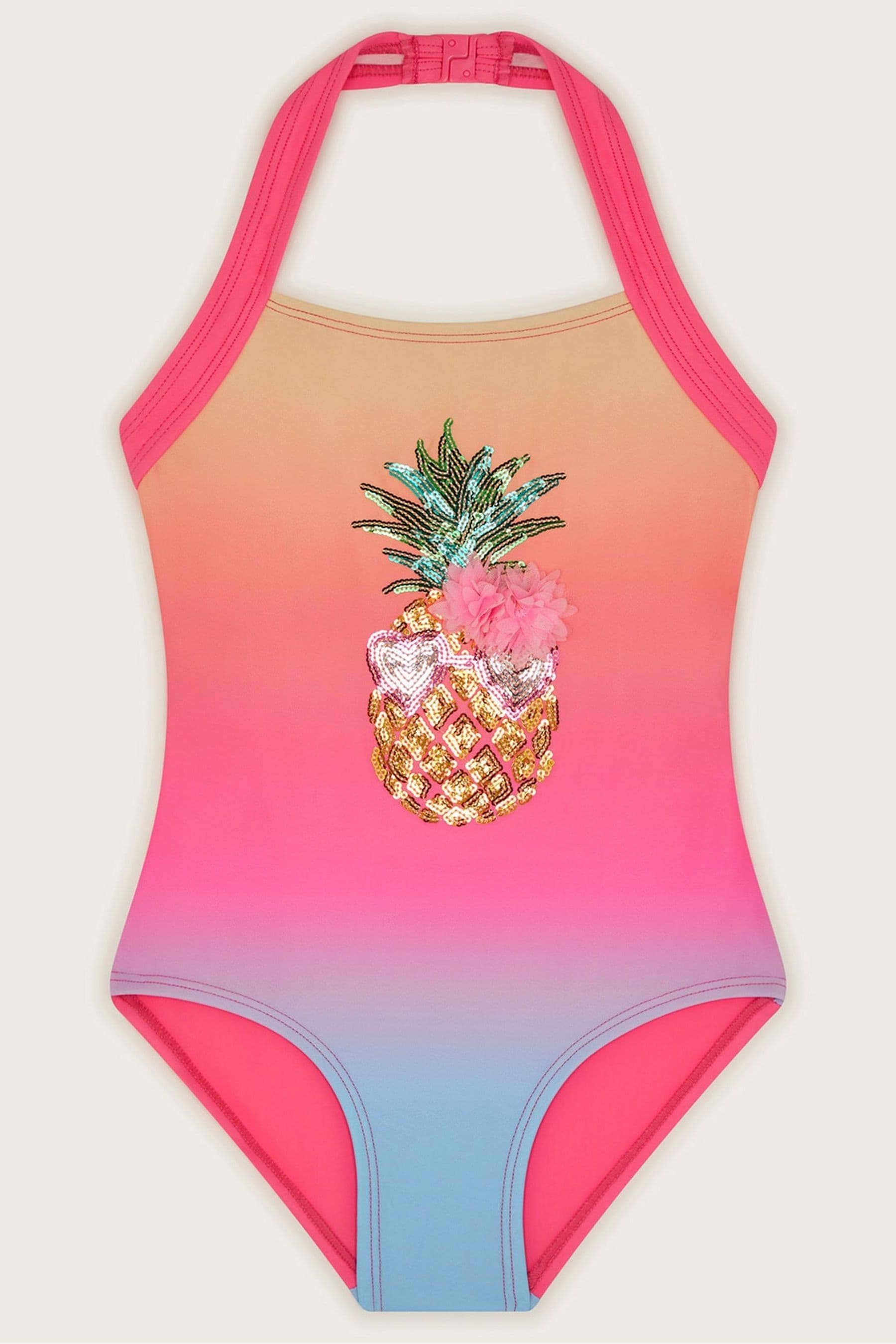 Pink pineapple swimwear clearance