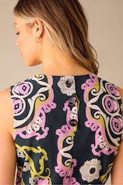 Ro&Zo Pink Multi Geo Print Tie Belt Dress - Image 5 of 6