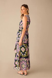 Ro&Zo Pink Multi Geo Print Tie Belt Dress - Image 6 of 6